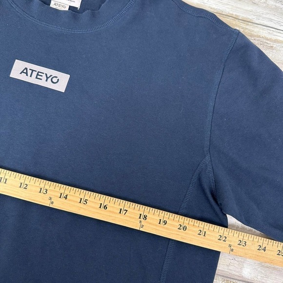 ATEYO Unisex Duo Pullover Gaming Sweatshirt Size Medium Navy Blue Crew Neck - Picture 9 of 12